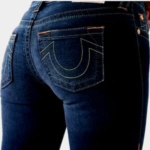 True Religion Jeans Halle Skinny Jeans Horseshoe Pocket Embroidery